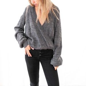 Grey Free People Sweater